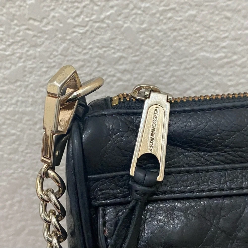 REBECCA MINKOFF Mini MAC Black Leather Crossbody Bag - Picture 12 of 16